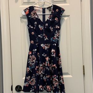 Aqua floral dress